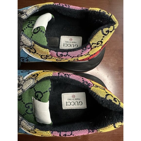 Gucci Rython GG Multicolor Monogram Canvas Men's Sneakers - Picture 8 of 13